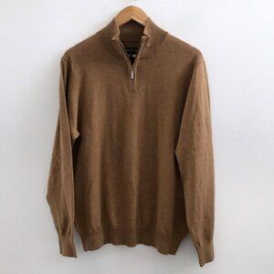 KENNETH ROBERTS 100% Wool 1/4 Zip Sweater Size Medium‎